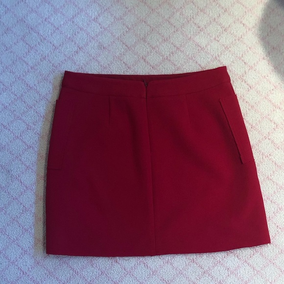 TopShop Red Mini Skirt Size 8 - Picture 3 of 4